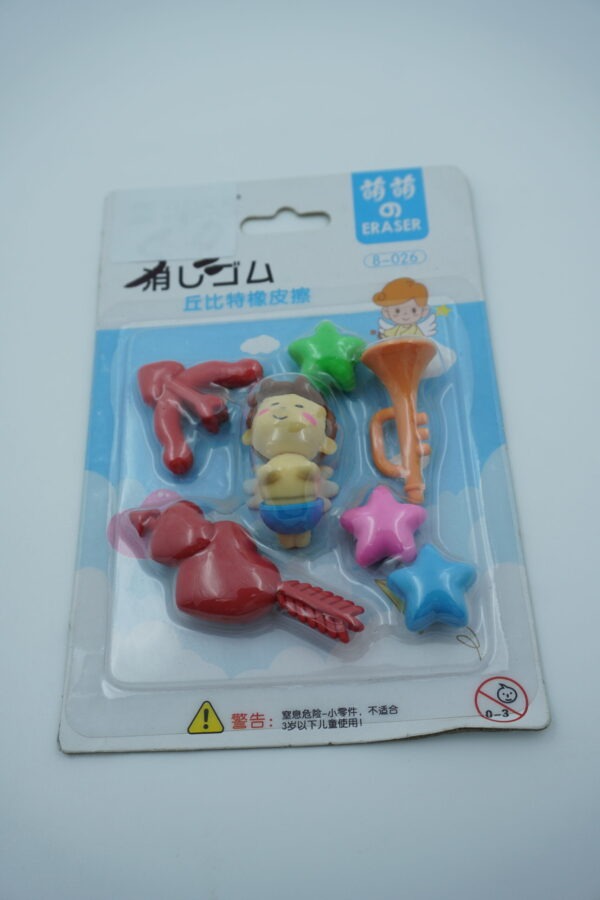 Cartoon Instrument & Star Eraser Set