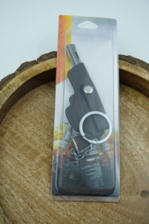 Revolver Gun-Shaped Metal Keychain