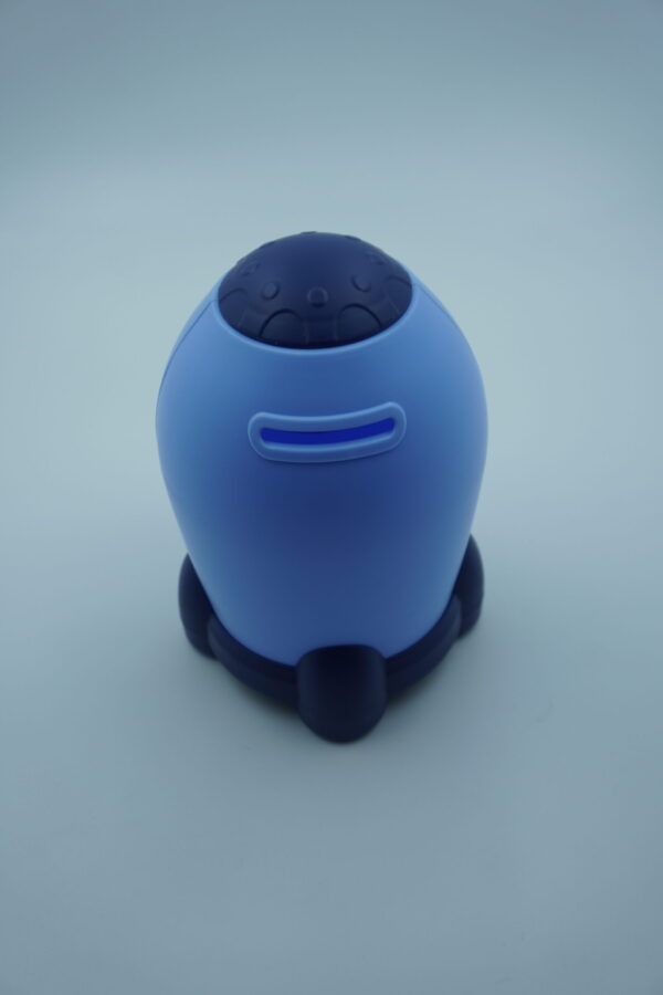 Rocket shape piggy bank with coded lock ( Blue colour)