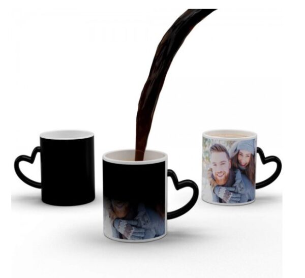 Personalised Photo Magic Mug with Heart Handle