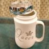 Customised Ceramic Photo Mug with Mirror Gold-Plated Lid